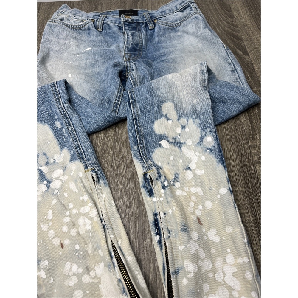 Fear Of God Fifth Collection Selvedge Painters Paint Splatter Jeans Sz 29 - Picture 5 of 16